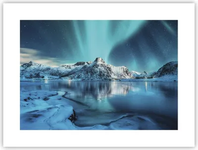 Produktbild von Poster - Poster ohne Rahmen - Morgendämmerung Polar Berge - 40x30 cm - Wand Bild - Wanddeko - Wandbilder - Kunstposter - Wandposter - Bilder - Kunstdruck - Wanddekoration - Wandbild - P2XAA40x30-4196