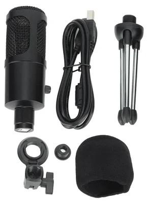 Obrázok produktu pre Súprava s kondenzátorovým mikrofónom, potlačenie šumu, PC, počítač, USB pre nahrávanie herných livestreamov