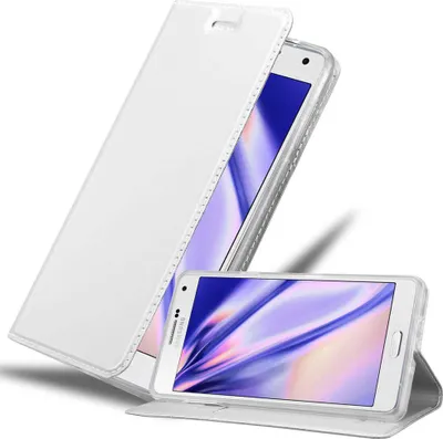 Produktbild von Cadorabo Handyhülle für Samsung Galaxy A7 2015 Schutz Hülle in Silber Cover Etui Book Case Booklet