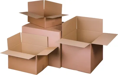 Produktbild von Verpackungs- und Versandkartons, 2-wellig, braun, 500 x 400 x 400 mm