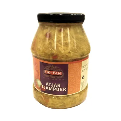 Produktbild von GoTan Atjar Tjampoer 2550g Glas (Süß-Sauer eingelegtes Gemüse)