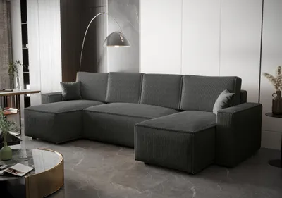 Produktbild von BEDANTE Ecksofa U AMBRO Poso 60 mit Schlaffunktion U-Form, Sofa mit Stauraum, Bettkasten, Wohnzimmersofa, Couch, Sofa, Bettsofa