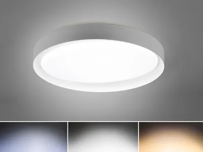 Produktbild von LED Deckenleuchte mit Fernbedienung dimmbar & Tageslicht einstellbar Grau Ø 48cm