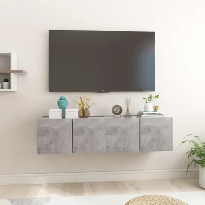 Produktbild von The Living Store TV-Hängeschränke 2 Stk. Betongrau 60x30x30 cm