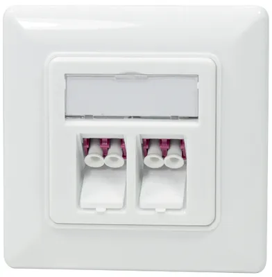 Immagine prodotto di Scatola di giunzione LogiLink 2 x accoppiatore duplex LC bianco