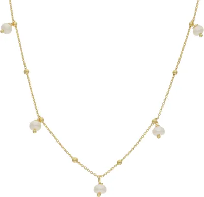 Produktbild von Kette Silber 925 Gold plattiert Süßwasser Zuchtperlen JL51-05-0022 JuwelmaLux 45 cm