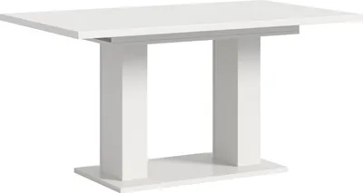 Produktbild von Kulissen-Esstisch >Motion< ausziehbar 190cm, in Weiß - 150/190x76x90cm (BxHxT)