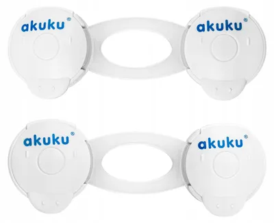 Produktbild von Akuku Kindersicherung A0648 für Schrank und Schublade, 10 cm, 2 Stück, weiß