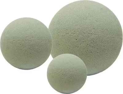 Produktbild von Steckschaum Kugeln, Durchm. 15 cm, Trocken-Steckmasse, Steckmoos, Steckschwamm