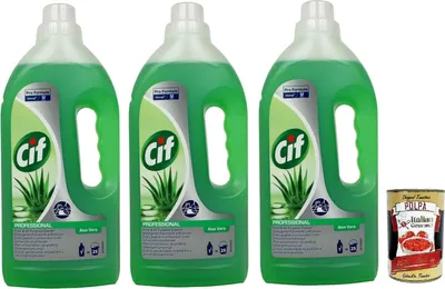 Produktbild von Cif Professional Pavimenti E Multiuso - Aloe Vera, Boden- und Mehrzweckreiniger – 3x 1 Liter – Aloe Vera + Italian Gourmet polpa 400g