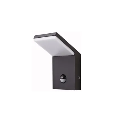 Produktbild von Beneito & Faure -  IP54 9W LED Wandleuchte mit Sensor Schwarz 2200K/2700K/3000K mit Dämmerungs- und Anwesenheitssensor