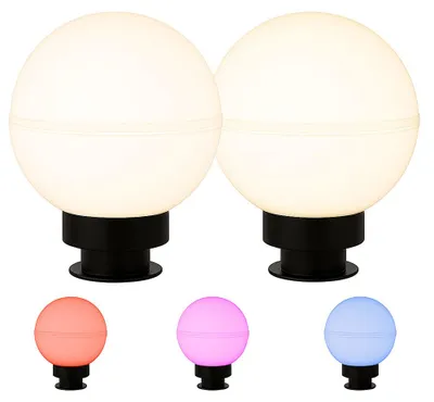 Produktbild von 2x Außen Steckleuchten, Kugel, Smart LED, Erdspieß, D 20 cm