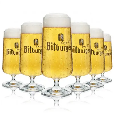 Produktbild von 6x Bitburger Bier Glas Exclusiv Pokal 500ml rastal