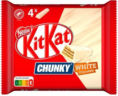 Produktbild von KitKat 7613038427782, Milchschokolade, 40 g, 2170 kJ, 518 kcal, 868 kJ, 207 kcal