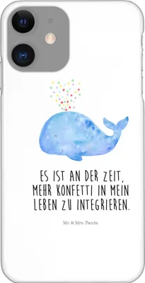 Produktbild von Mr. & Mrs. Panda Iphone 11 Handyhülle Wal Konfetti - Weiß - Geschenk, Cover, Abnehmen, Geburtstag, Handy Schutzhülle, Meer, Wale, Hülle, Trennung, Pro