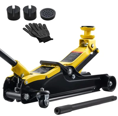 Zdjęcie produktu dla Podnośnik hydrauliczny SucceBuy o udźwigu 2,5 t, konstrukcja stalowa z pompą szybkiego podnoszenia i podwyższoną podstawą, odpowiedni do SUV-ów, wysokość podnoszenia 85–320 mm, idealny do pojazdów i napraw