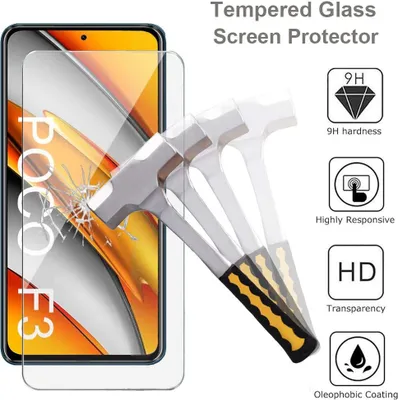 Produktbild von 2X Schutzglas Glasfolie für Xiaomi Poco F3 Display Schutz Panzerfolie Full 9H