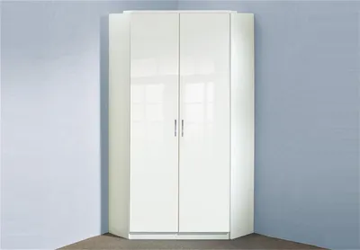 Produktbild von Eckschrank Clack in hochglanz weiß Alpinweiß