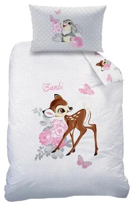 Immagine prodotto di Biancheria da letto reversibile per neonati in flanella Disney Bambi 100 x 135 cm Biber