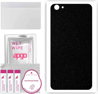 Produktbild von apgo Rückseite Schutzfolie, Skin, kompatibel mit vivo X7, Hinten Displayschutzfolie aus Vinylfolie, kratzfest, einfache Montage - Mattschwarz