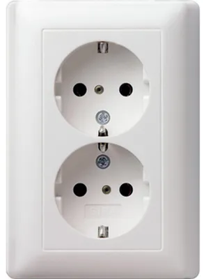 Produktbild von GIRA 078303, CEE 7/3, CEE 7/4, Weiß, 250 V, 16 A