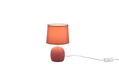 Produktbild von Tischleuchte MALU Keramikfuß & Stoffschirm Orange, Ø16cm Höhe 26cm - R50802618