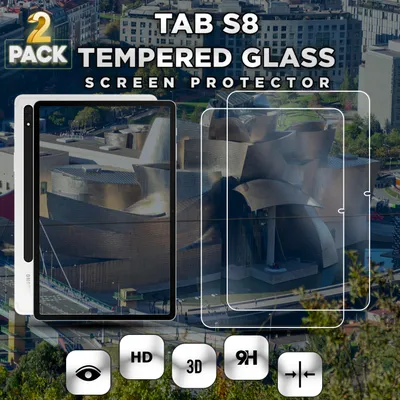 Obrázek produktu pro 1-balení 2-DIELNY Samsung Galaxy Tab S8 Ochranné sklo na displej - Tvrzené sklo 9H - Super kvalita 3D