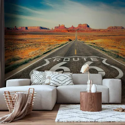 Produktbild von Vlies Fototapete - Route 66 450x315 cm Landschaften 10110903-44
