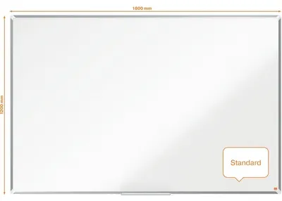 Image de Tableau blanc Premium Plus mélamine non magnétique 1800x1200mm blanc.