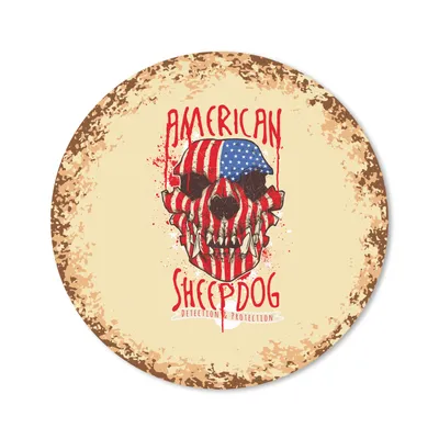 Produktbild von MuchoWow® Mauspad Mousepad Jahrgang - Amerika - Hund 30x30 cm - Mousepads - Maus Mat - Pad - Mausunterlage - Tischunterlage - Schreibtischmatten