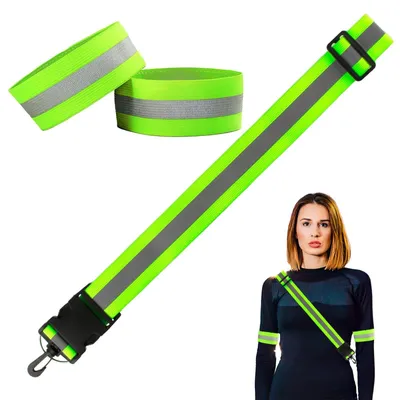 Produktbild von Reflektierendes Lauf-Armband Reflektorband Sicherheitsband - Elastisch - Wasserdicht - Verstellbar - Für Nachtlauf und Spaziergang mit Hund
