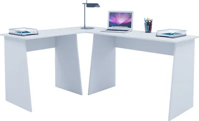 Produktbild von VCM Eck-Schreibtisch "Masola" | Schreibtisch, Computertisch, Farbe Weiß