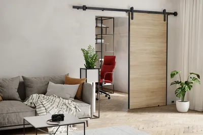 Produktbild von KIER FURNITURE AURA – Schiebetür Komplettset – 66x205x1,6 cm - Sonoma-Eiche