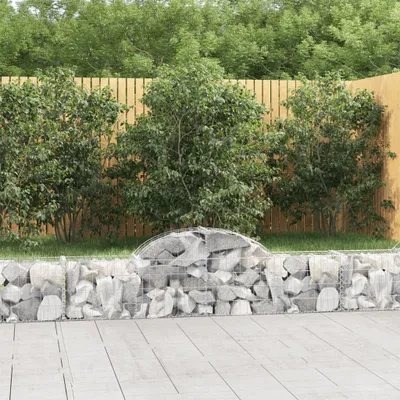 Immagine prodotto di The Living Store Gabbioni ad arco alto 10 pezzi 200x30x40/60 cm Ferro zincato