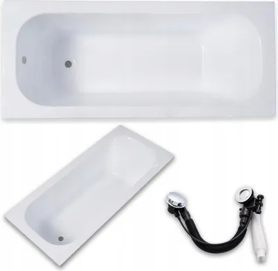 Produktbild von Rechteckige Badewanne Sara AKRYLOWA RECHTS/LINKS 160 x 70 Siphon Automat