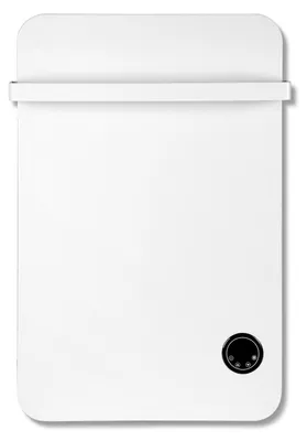 Image de Radiateur infrarouge Eikuavons de 400W pour salle de bain et salon, avec application TUYA, écran tactile, minuterie et porte-serviettes, blanc