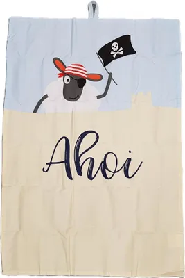 Produktbild von maritimes Geschirrtuch Meerfreunde mit Schaf 50x70cm Geschenk für Dich