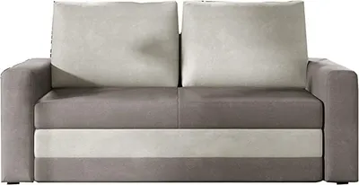 Produktbild von Sofa mit Schlaffunktion ohne Bettkasten, Moderne Stil, Couch für Wohnzimmer, Schlafsofa Federkern Sofagarnitur, Polstersofa, Wohnlandschaft mit Bettfunktion, Schlafunktion,  - IVO (Grau + Hellgrau (Nubuk 27+Nubuk 21))