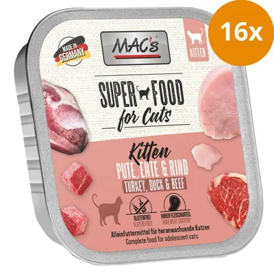 Produktbild von MACs Cat Kitten Pute, Ente & Rind 100 g