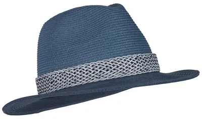 Loevenich Fedora Hut Kunstledergarnitur in blau