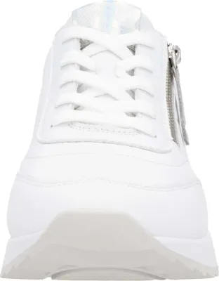 Produktbild von Rieker Damen Sneaker Leder Reißverschluss lose Einlagen leicht rutschfest W2402, Größe:42 EU, Farbe:Weiß