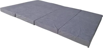 Image de Matelas pliant 180 x 120 x 8 cm - 1008 - Pliable 4 parties, voyage, camping, invités, housse amovible et lavable, facile à transporter