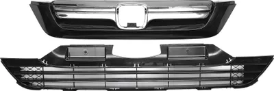 Produktbild von Kein. 71128SWA003ZA Chrom Silber Ton Schwarz Front Motorhaube Stoßstange Kühlergrill für Honda CR-V 2007-2009 Frontstoßstange Nierengrill 1 Satz