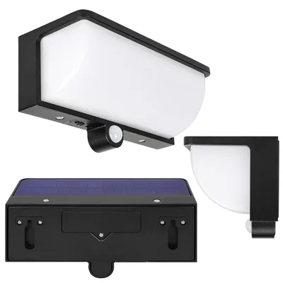 Produktbild von MasterLED Solar-Außenwandleuchte Logon 3W 250lm 4000K PIR IP54 Schwarz