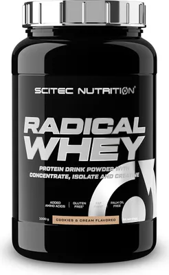 Produktbild von Scitec Nutrition Radical Whey 1000g Pulver Dose Cookies & Cream