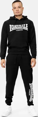 Zdjęcie produktu dla Dres męski z kapturem slim fit CLOUDY Black/White L Lonsdale