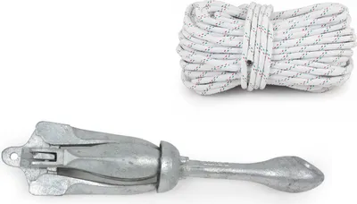Produktbild von Anker-Set aus Klappanker Faltanker Schirmanker 12 kg + Leine Seil Tauwerk 30 m Ø 10 mm