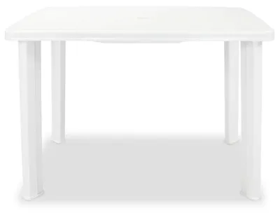 Productafbeelding van Kunststof Tuintafel met Parasolgat, 101x68x72 cm