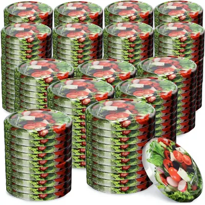 Immagine prodotto di Set di coperchi per conserve in metallo KADAX "Virbo", con 6 denti a scatto, Vege, 82 mm, 200 pezzi