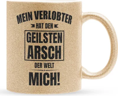 Produktbild von 22Feels Glitzertasse Gold Verlobte Geschenk Frauen Verlobung Bekannt Geben Für Sie Bride To Be Spruch Heiraten Kaffeetasse Geburtstag Weihnachten Geschenkidee Bürotasse